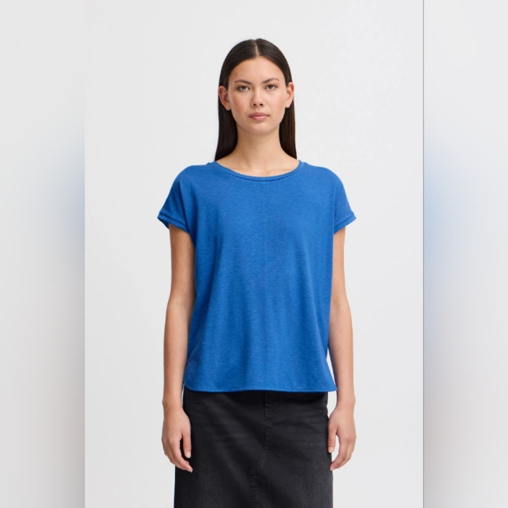 Ichi Ihrebel T-Shirt Tee Shirt Top Blue S
